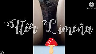 peruvian girl in bath showing vagina during social isolation at home