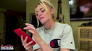 Petite Mature Blonde Sassy Rubs Nipples Deep Fingers Twat