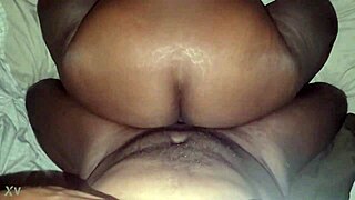 Suggestive cum on back in doggystyle creampie