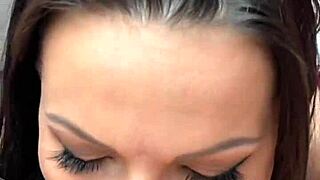 Big tits babe sucks like a queen with sloppy blowjob