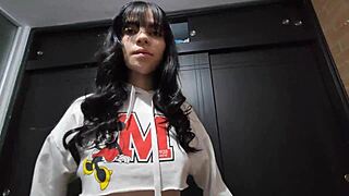 Laura, sexy wife, rides brother-in-law in secret! So hot!