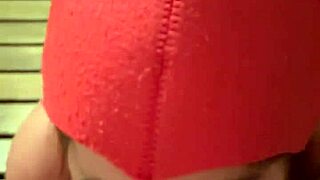 Intense Emotions in the Bathhouse as Redhead Sucks Cock, Swallowing Cum with Passion.