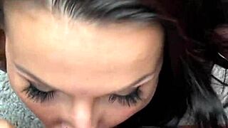 Big tits babe sucks like a queen with sloppy blowjob