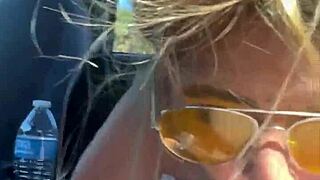 Blonde Slut Takes Huge Facial After Getting Fucked in Public