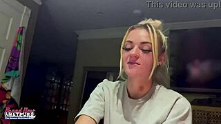 Petite Mature Blonde Sassy Rubs Nipples Deep Fingers Twat