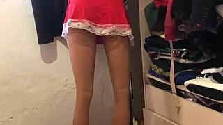 went to my room on christmas and fucked my hot stepsister in lingerie