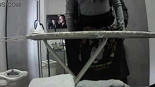 desperate housewife reaches orgasm in miniskirt during workday