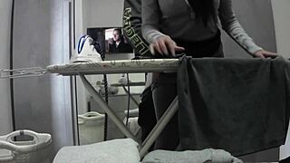 desperate housewife reaches orgasm in miniskirt during workday