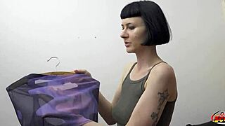 Did the scout pick up Delfine Dahlia for a rough casting fuck?