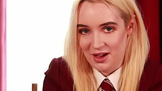 watch this british student tease with upskirt joi