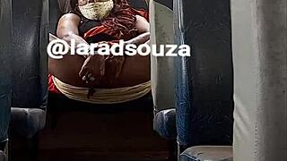 Indian crossdresser slut lara dsouza shows off in bus