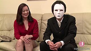 Asian milf Yoko dominates cuckold husband in oral intro