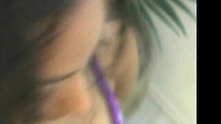 Island hottie Foxy Roxy blows in shower!