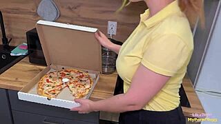 i roughly fucked that pizza girl to make up for her loss, damn