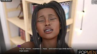 Ebony Babe Dominates Young Boy in Intense Party Creampie.