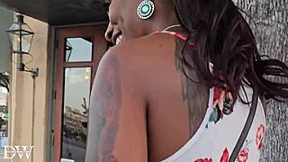 ebony couple has kitchen sex with bbc bull and busty goddess