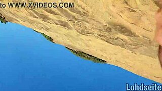 Teen with natural tits swallows cum outdoors, can you guess where?