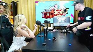 Bruna Lambertini And Isa Moura Twerk Huge Asses On Podcast, Show Pussy And Tease