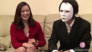 Asian milf Yoko dominates cuckold husband in oral intro