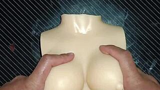 Dolly Begs for Double Penetration and I Finish on Her Chest in Wild Desk Action