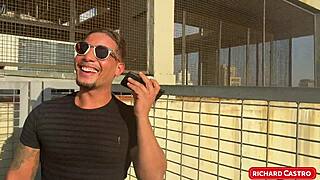 talking to wife on phone while with her friend outdoors