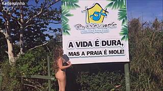 What are these fantastic scenes from Brazil's most beautiful naturist beach?