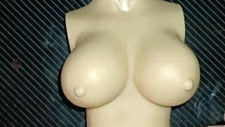 Dolly Begs for Double Penetration and I Finish on Her Chest in Wild Desk Action