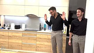 Real Estate Agent Takes 3 Cocks In Double Penetration At Work!