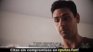 blonde stepdaughter sucks cock and fucks with spanish subtitles