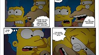 marge simpson explores grandpa in storm warning