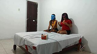 Girlfriend's Best Friend Learns Intense Blowjob Techniques At Home With Big Cock