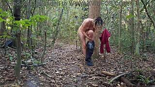 Help! A stranger just took me hard in the forest!