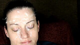 slave takes cum bukkake compilation