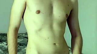 Feeling intense pleasure during solo masturbation and cum on webcam