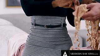 horny voyeur nicole kitt joins cheating wife olivia jay fucking hung coworker