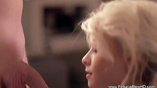 Elegant Blonde Beauty Delivers Classy Blowjob Leading to Intense Cumshot