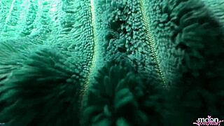 I hid under the blanket with my stepfather during the thunderstorm, and he fucked me passionately in cowgirl POV