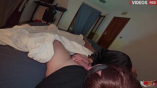 Im scared myself and in my stepsons bed i start sucking his dick and asking him to fuck my pussy