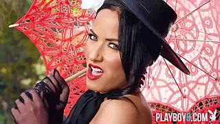 Barbara Desiree as petite brunette milf in playboy softcore model video