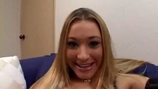 Kayla Marie Gags on Cock and Licks Balls Cum Covered