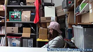 Teen Shoplifter Caught Giving Handjob, Receives Facial Cumshot