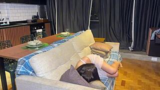 Friend's husband fucks me in kitchen 😏🍆