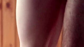 Long leg redhead babe gets fucked and creampied by small cock