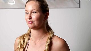 Beautiful woman inserts fingers into her wet ass