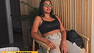 Nerdy Latina Teen Ignites Casting with Wild Moves