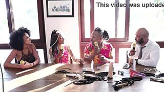 black couple from rio in sheer red amateurs