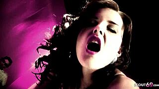 oiled anal sex on stage with huge cock guest fucking milf elle brooke