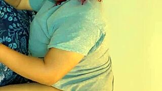 sucking big black dildo slow and sloppy in crossdressing play