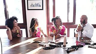 black couple from rio in sheer red amateurs