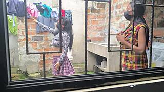 Mature Latina Housewives Create Homemade Videos After Laundry